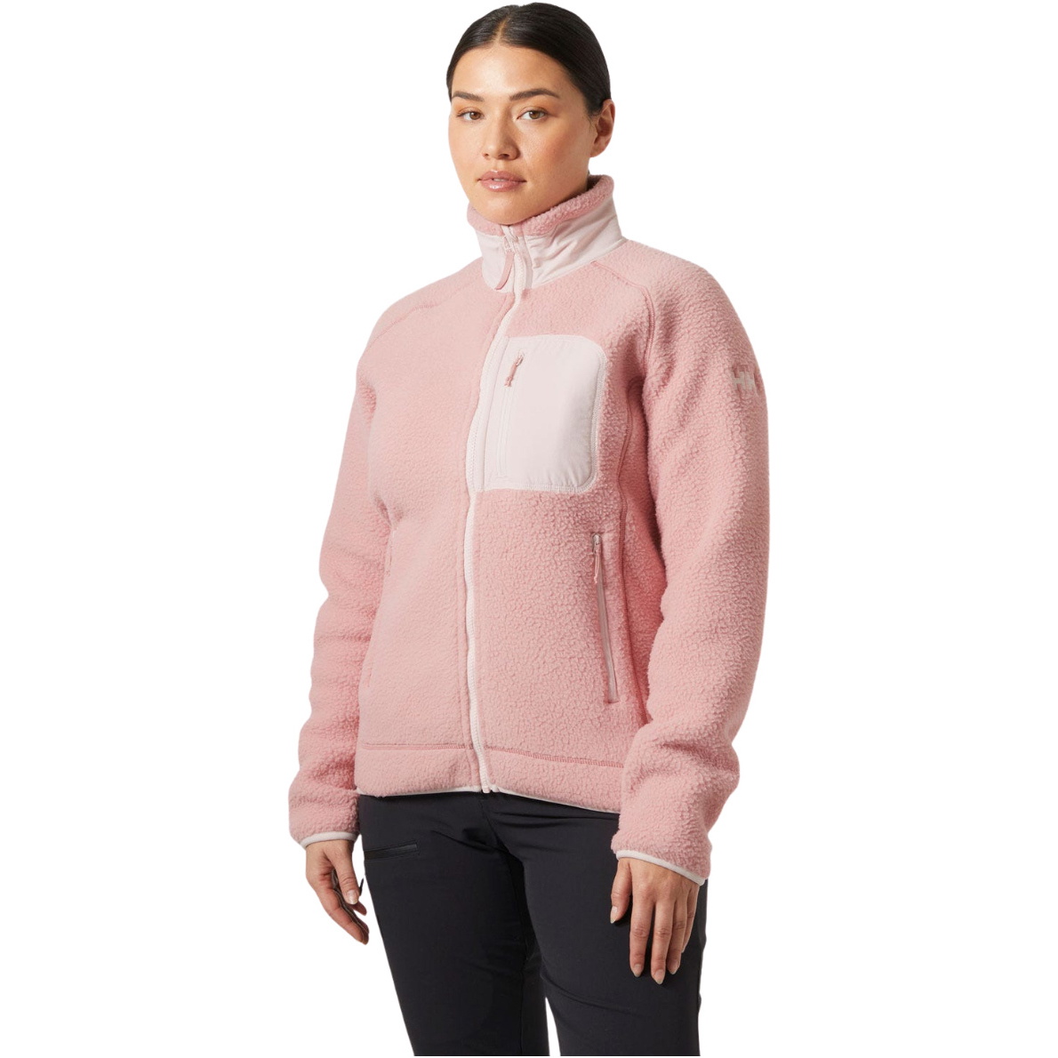2025 Helly Hansen Womens Imperial Pile Fleece Block Jacket 49468 - Pink Salt
